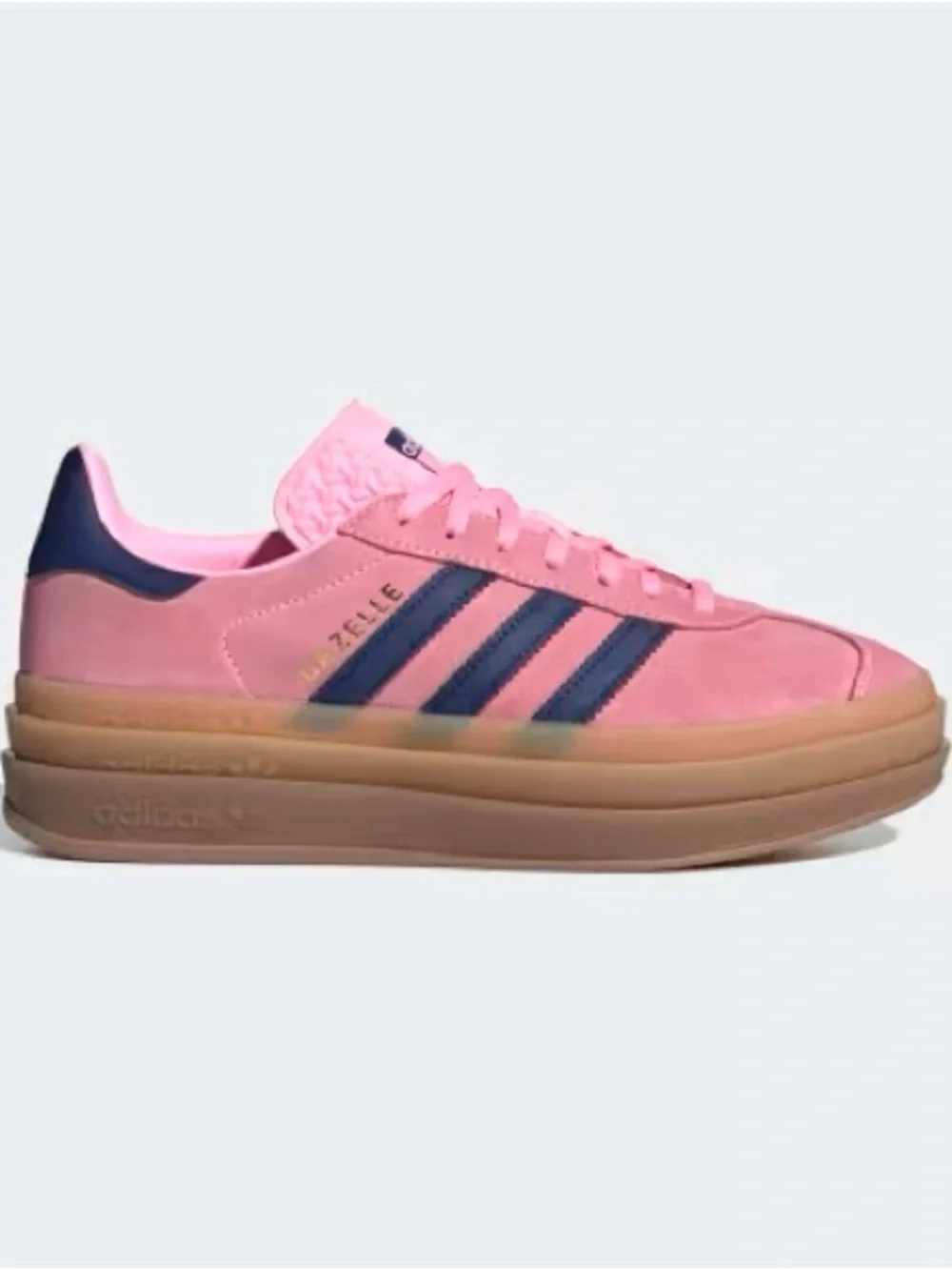 Adidas Gazelle pink glow platform sneakers